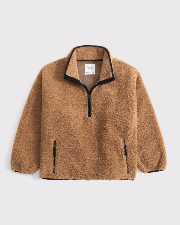 Women's Sherpa Half-Zip | Women's Clearance | Abercrombie.com | Abercrombie & Fitch (US)