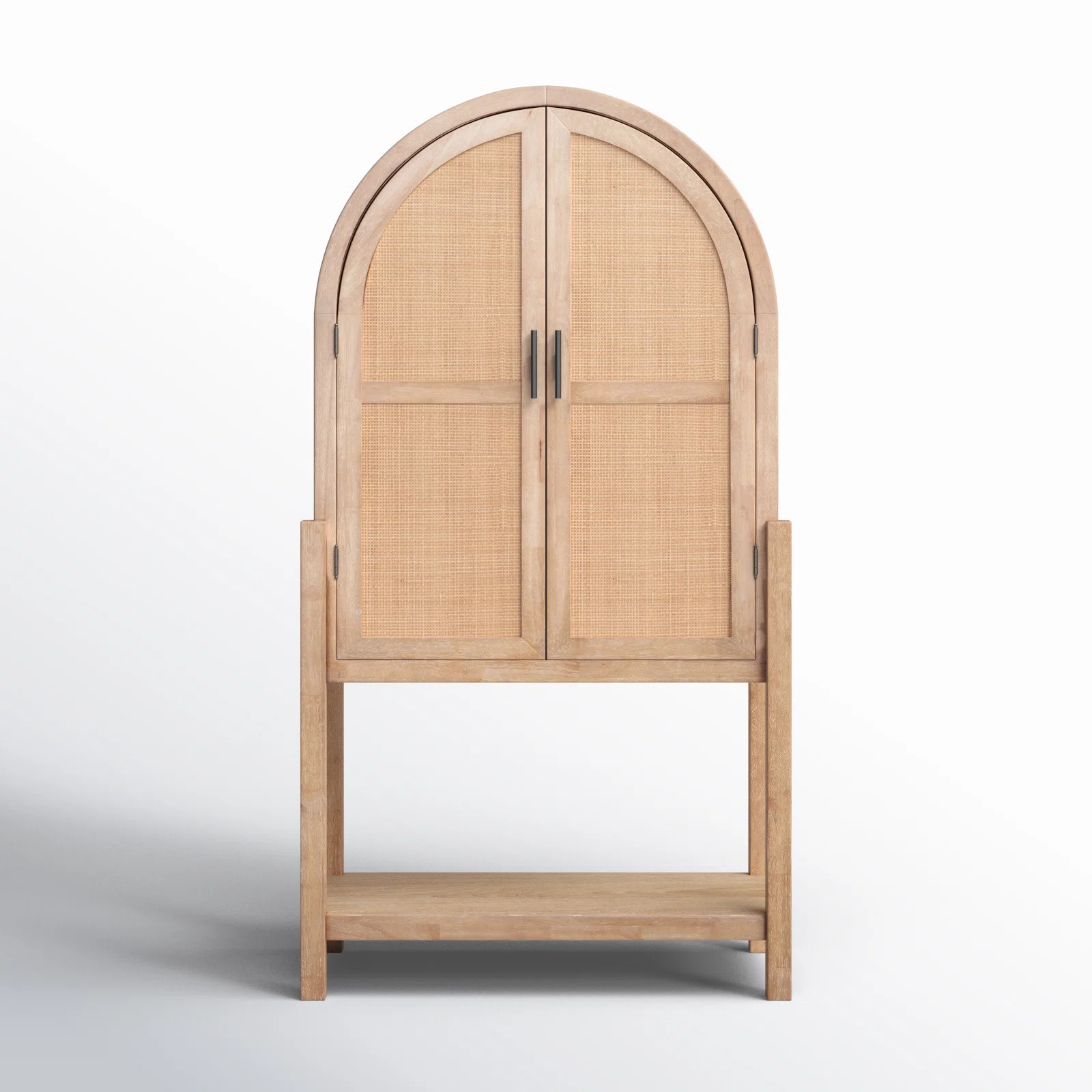 Boudreau Bar Cabinet-Light Natural Parawood | Birch Lane