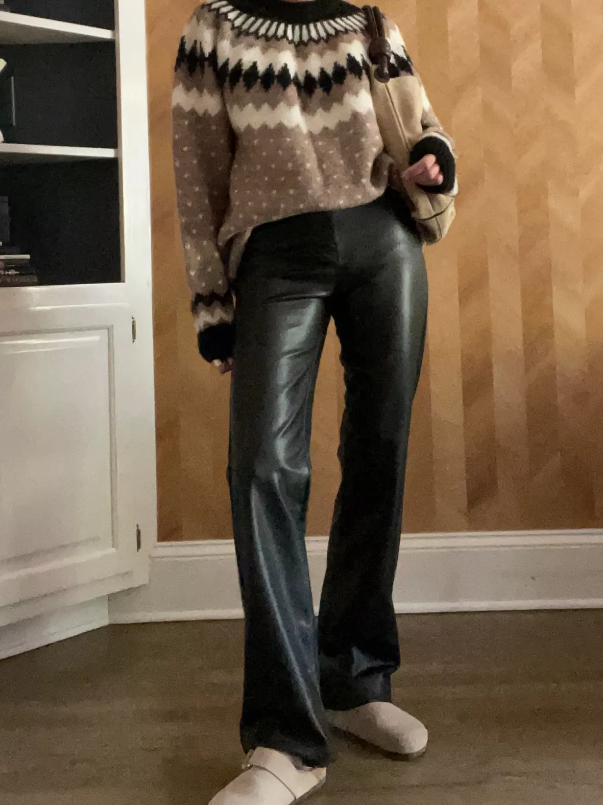 Faux Leather Wide-Leg Pants curated on LTK