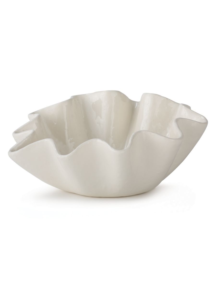 Large Ruffle Ceramic Bowl | Saks Fifth Avenue