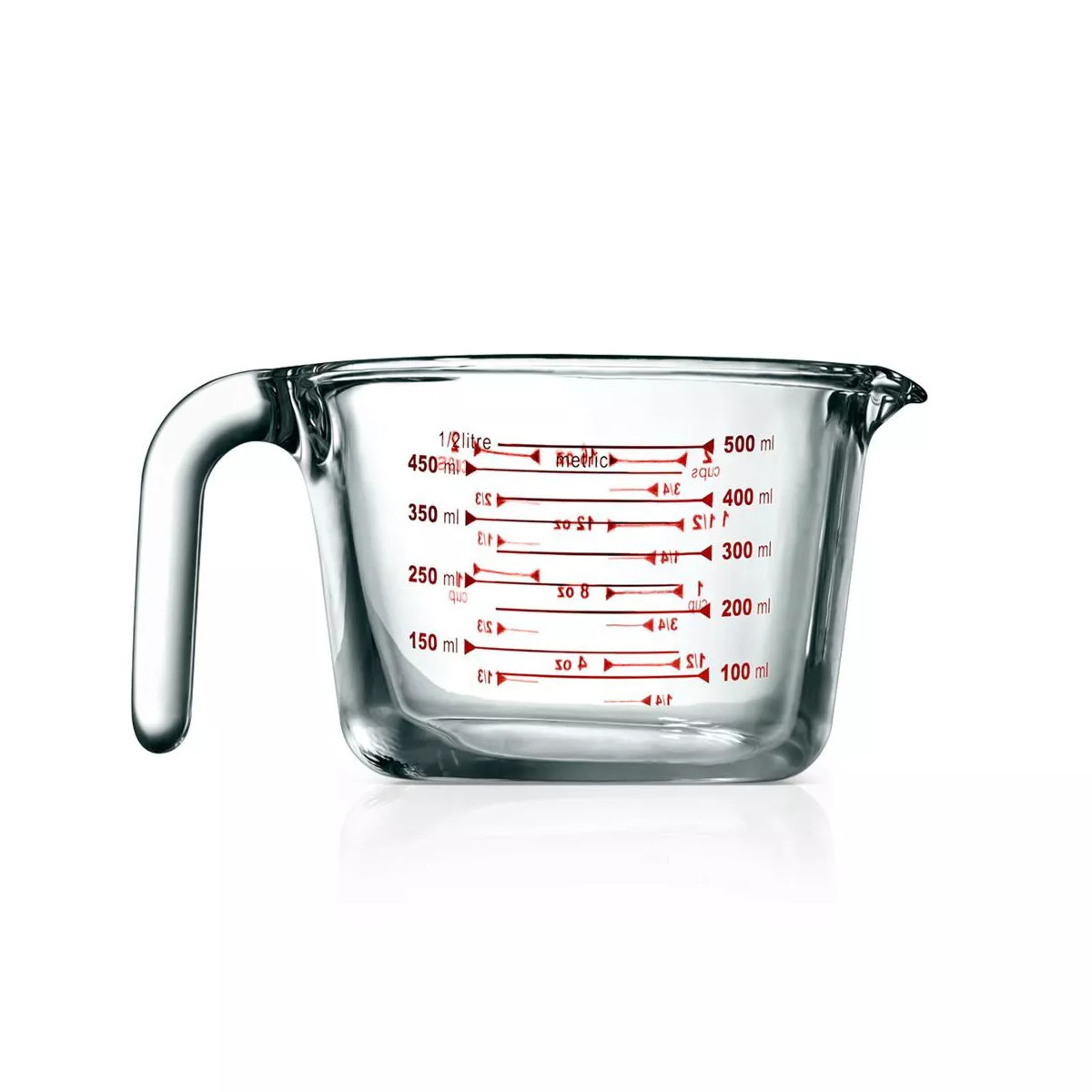 NutriChef High Borosilicate Glass Measuring Cup with Customized Decal Scale, 500 ml | Target