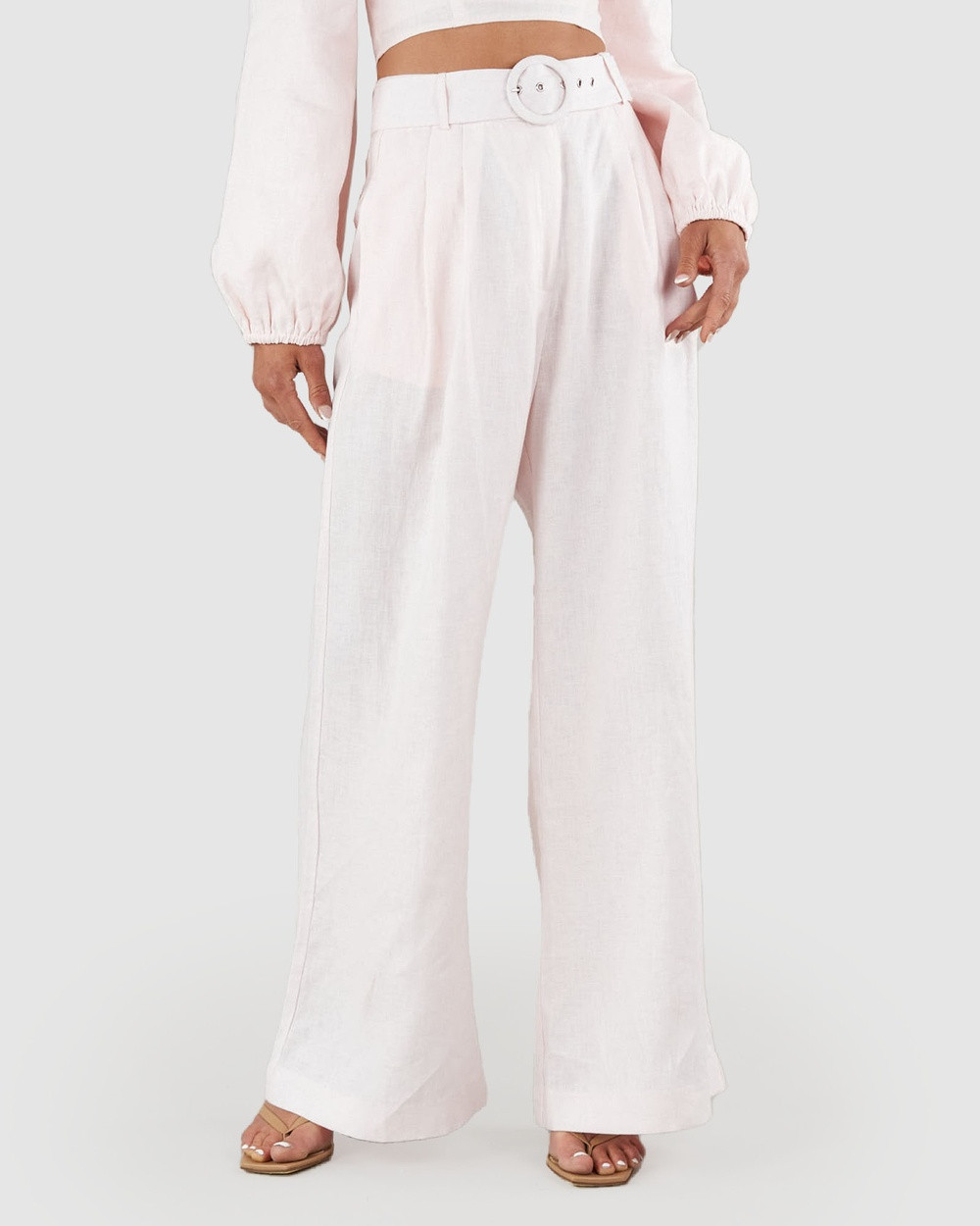 Amelius - Bridgette Linen Pant - Pants (Pink) Bridgette Linen Pant | THE ICONIC (AU & NZ)