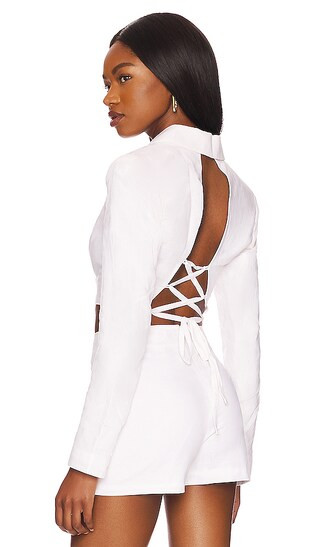 Dayna Blazer in White | Revolve Clothing (Global)
