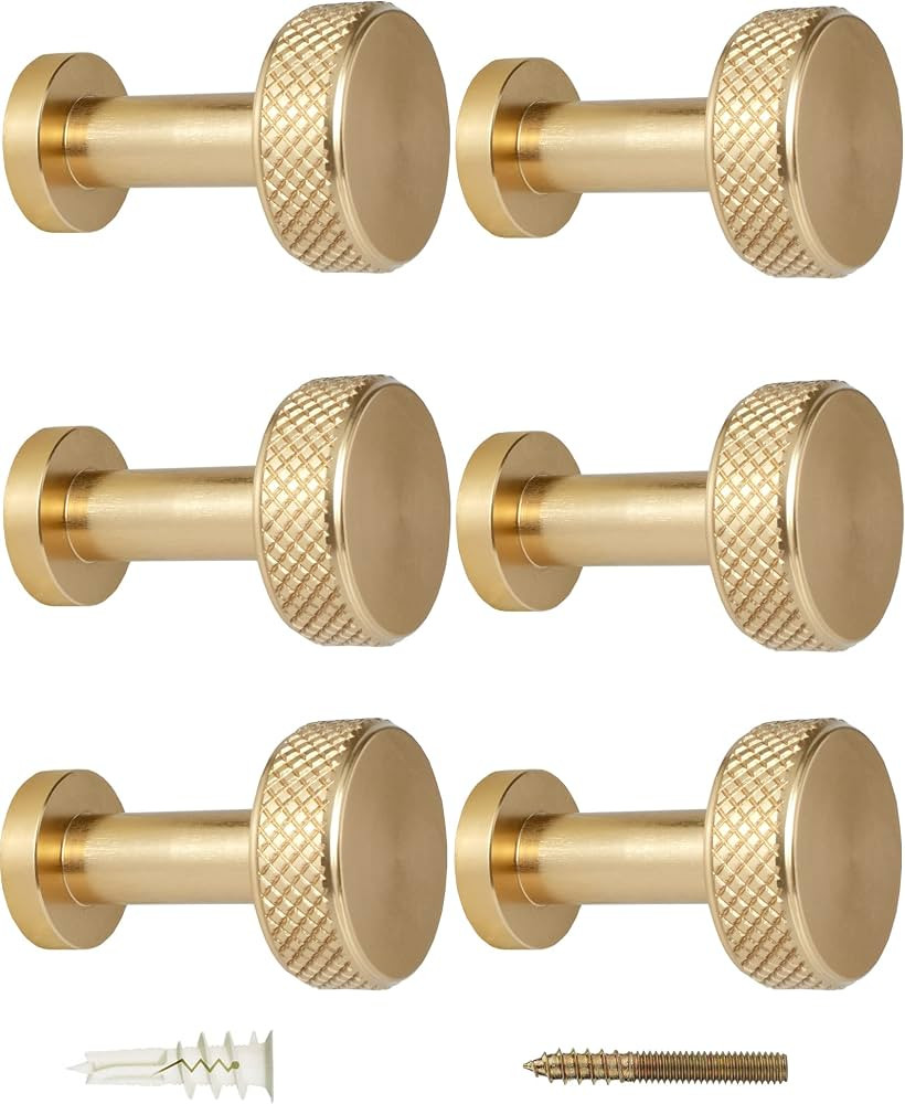 Coat and Hat Hook, Robe and Towel Hook, Indoor and Outdoor Unity Hooks (Gold Kurled) | Amazon (US)