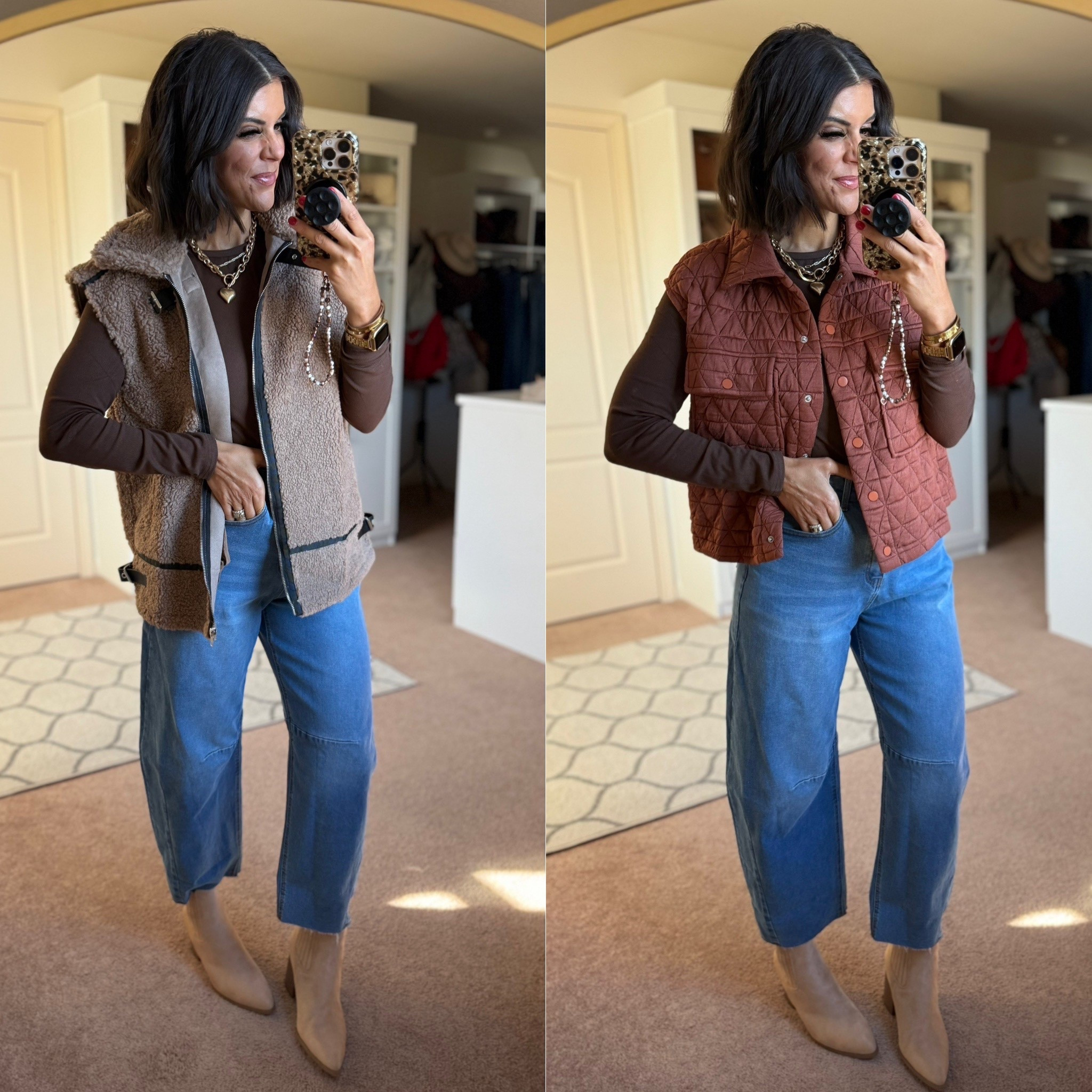 I’m 5’5 and in size small in vests and tee, size 2 in jeans.

#LTKSeasonal #LTKFindsUnder100