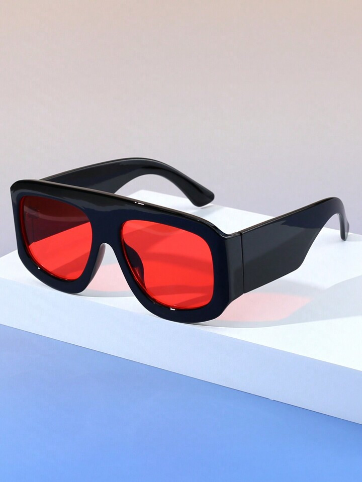 1pc Men's Oversized & Thickened & High-End Feeling & Cool Aviator Fashion Glasses For Driving, Ri... | SHEIN