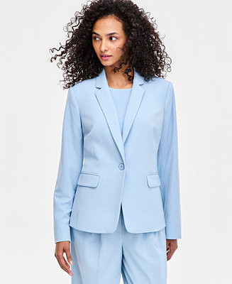 Women's Notched Collar One-Button Blazer | Macy's