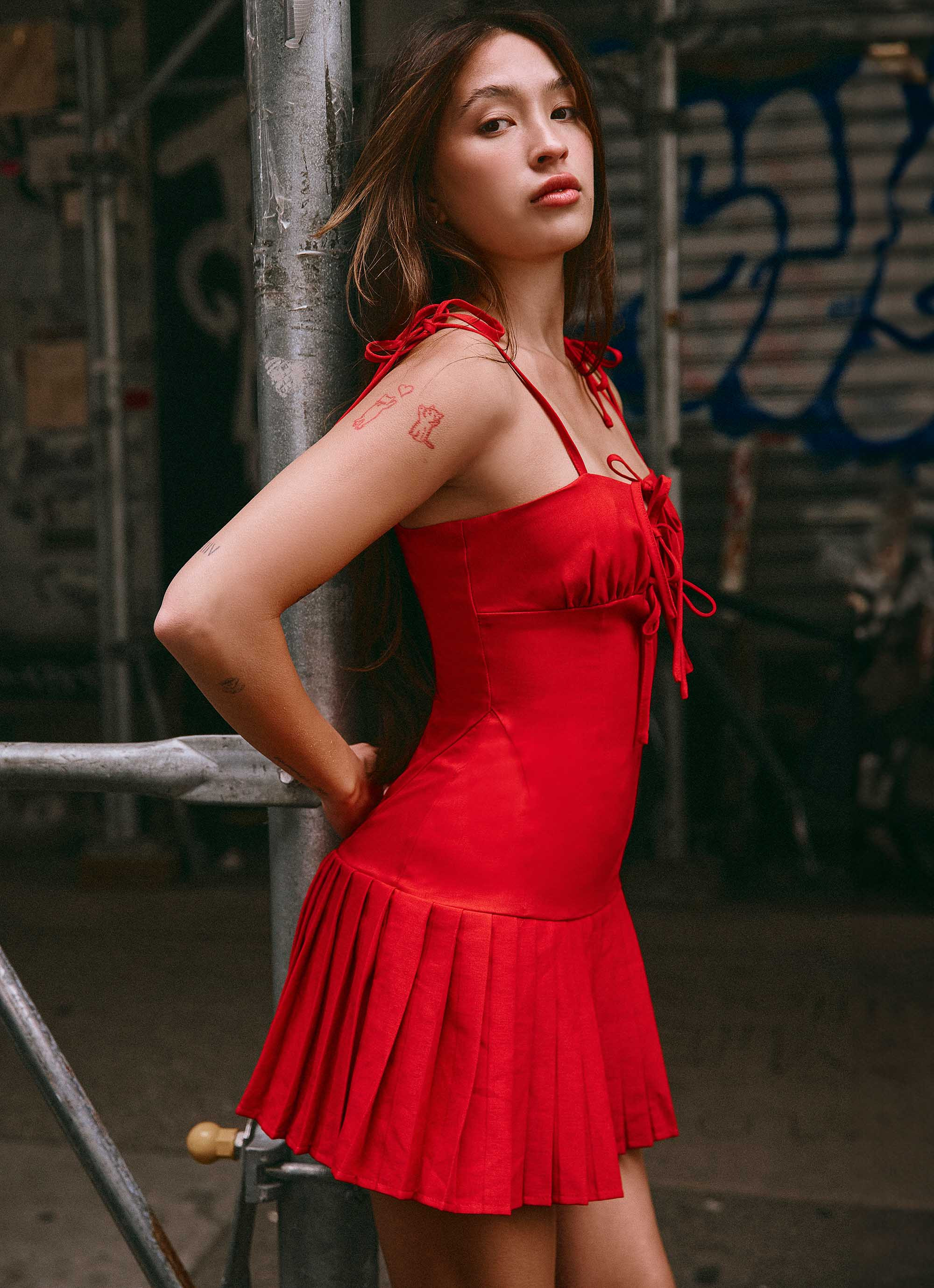 Love Seeker Corset Mini Dress - Red | Peppermayo (Global)