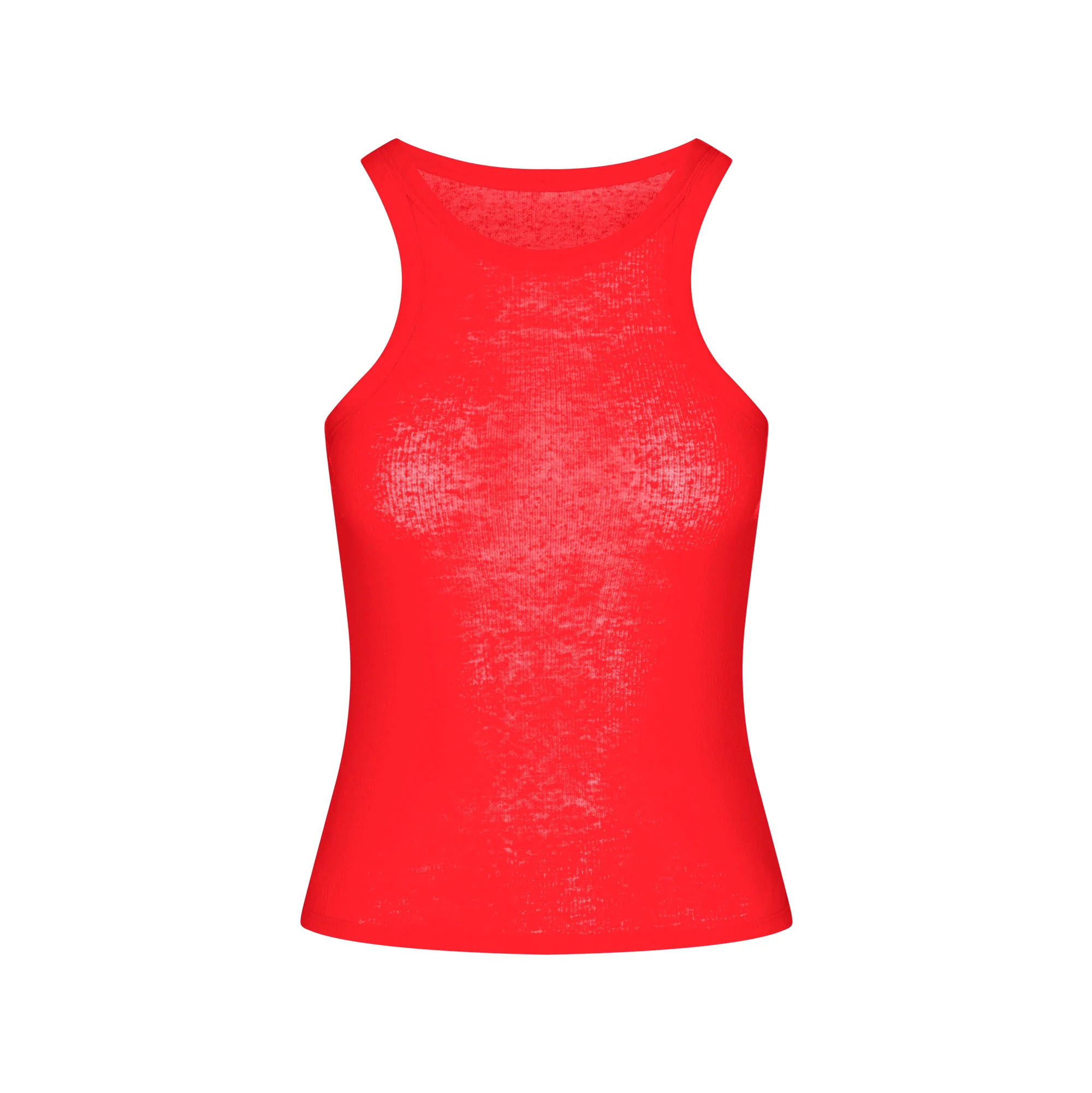 SKIMS Tank Top | Red | 4XL | Sheer Rib | SKIMS (US)
