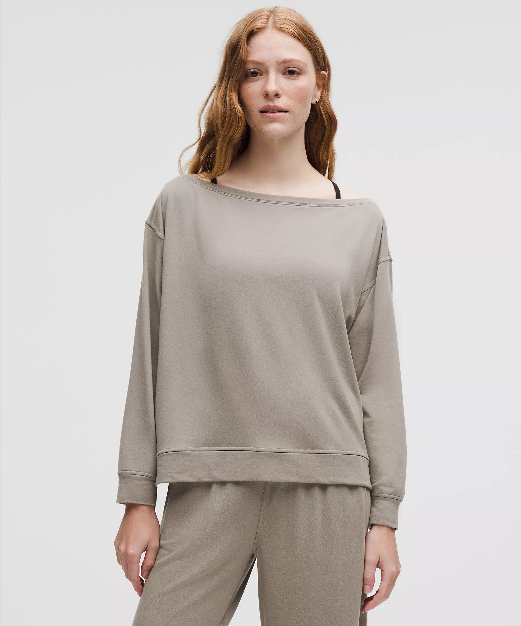 BeCalm Oversized Boatneck Long-Sleeve Shirt | Lululemon (US)