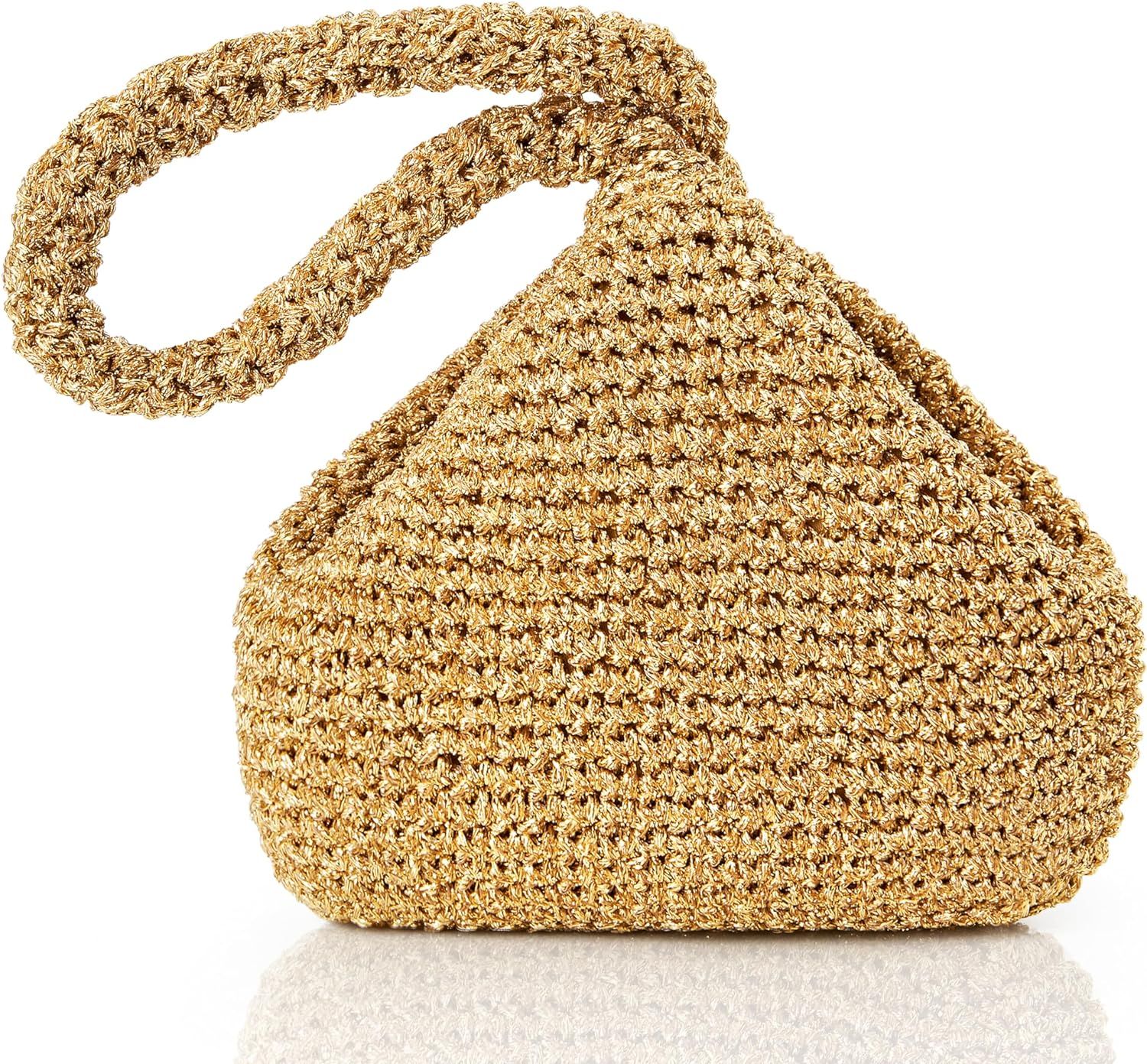 BABEYOND Clutch Purses for Women - Handmade Crochet Evening Bags Sparkly Glitter Wristlet Purse f... | Amazon (US)