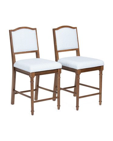 Set Of 2 18.5x41 Arched Back Upholstered Counter Stools | Furniture & Lighting | Marshalls | Marshalls