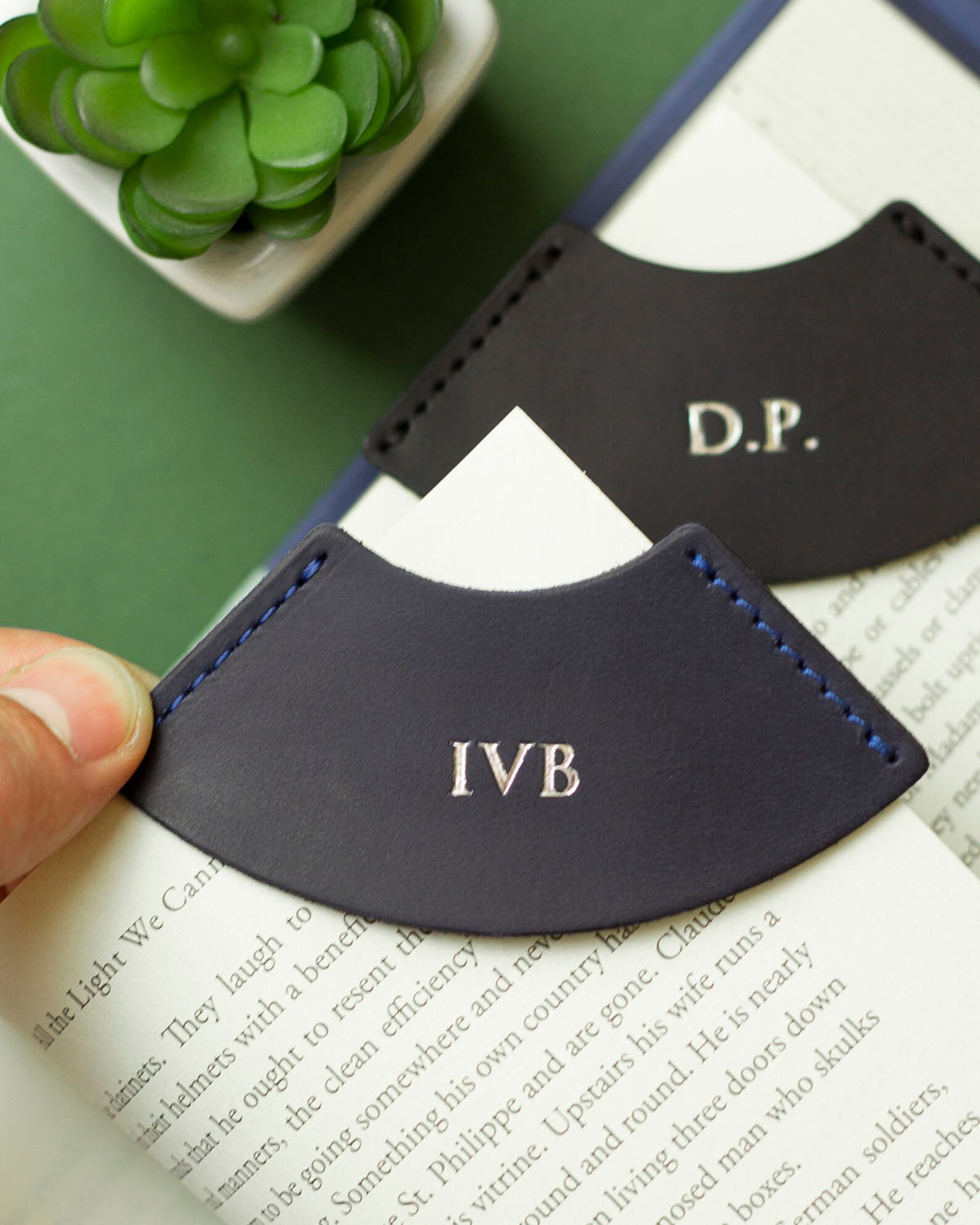 Initial Leather Bookmark Named Bookmarks Personalized Book Marks Back to School Monogrammed Gift ... | Etsy (US)