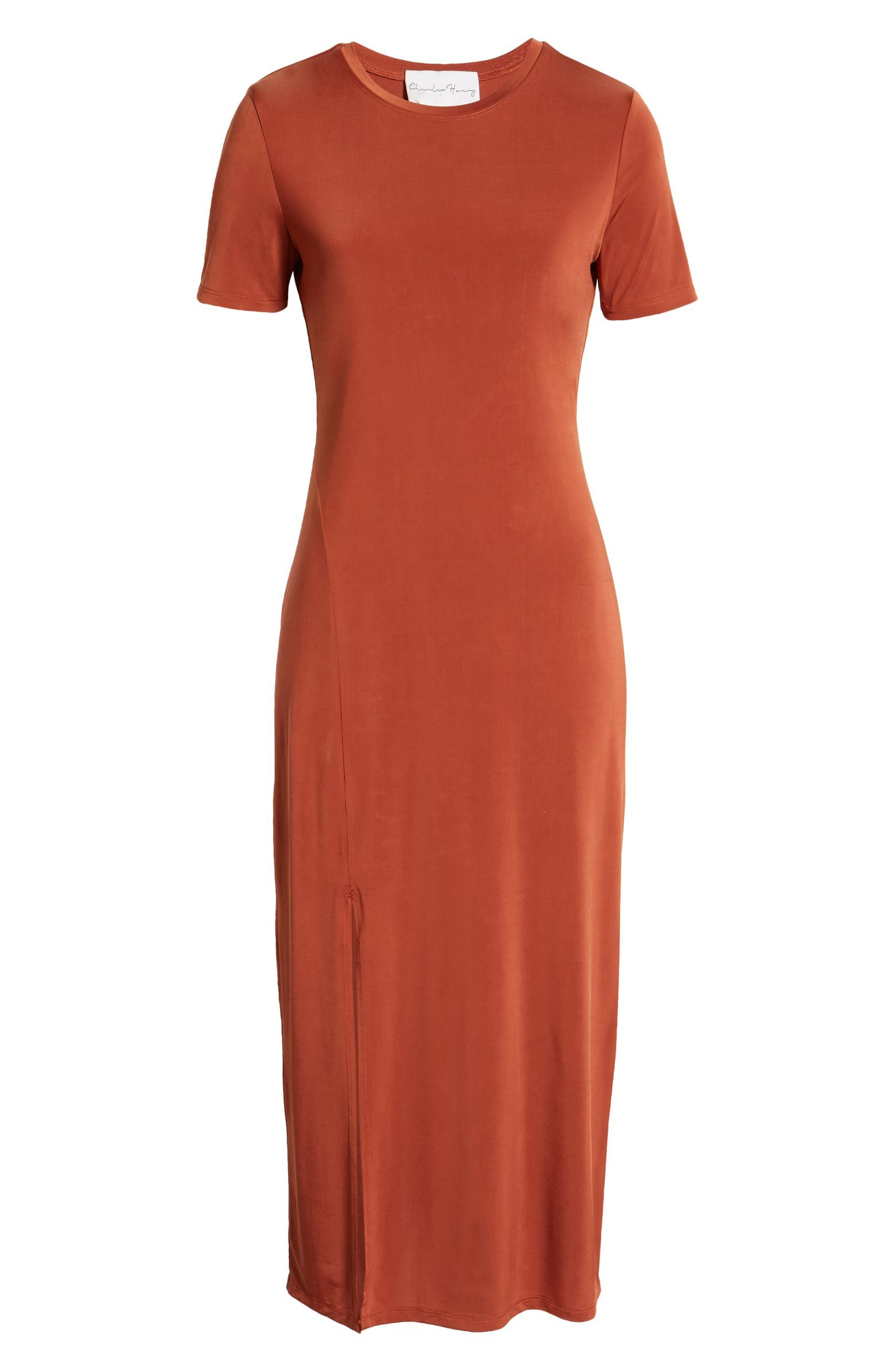 Front Slit Midi T-Shirt Dress | Nordstrom
