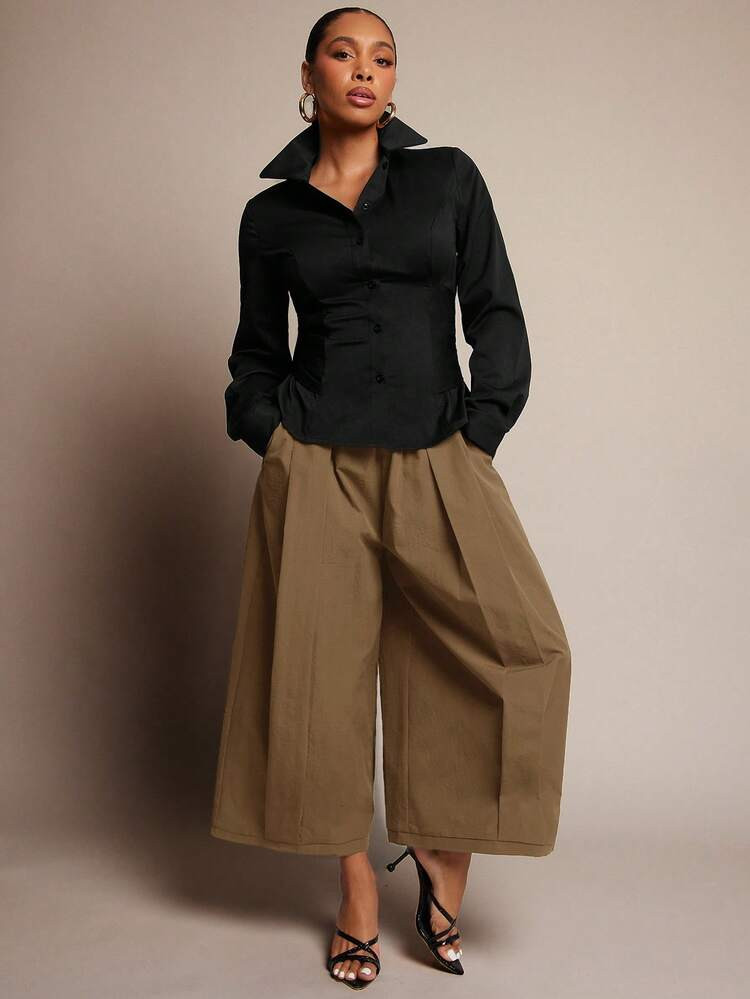 Tan Cullotte Pants | SHEIN