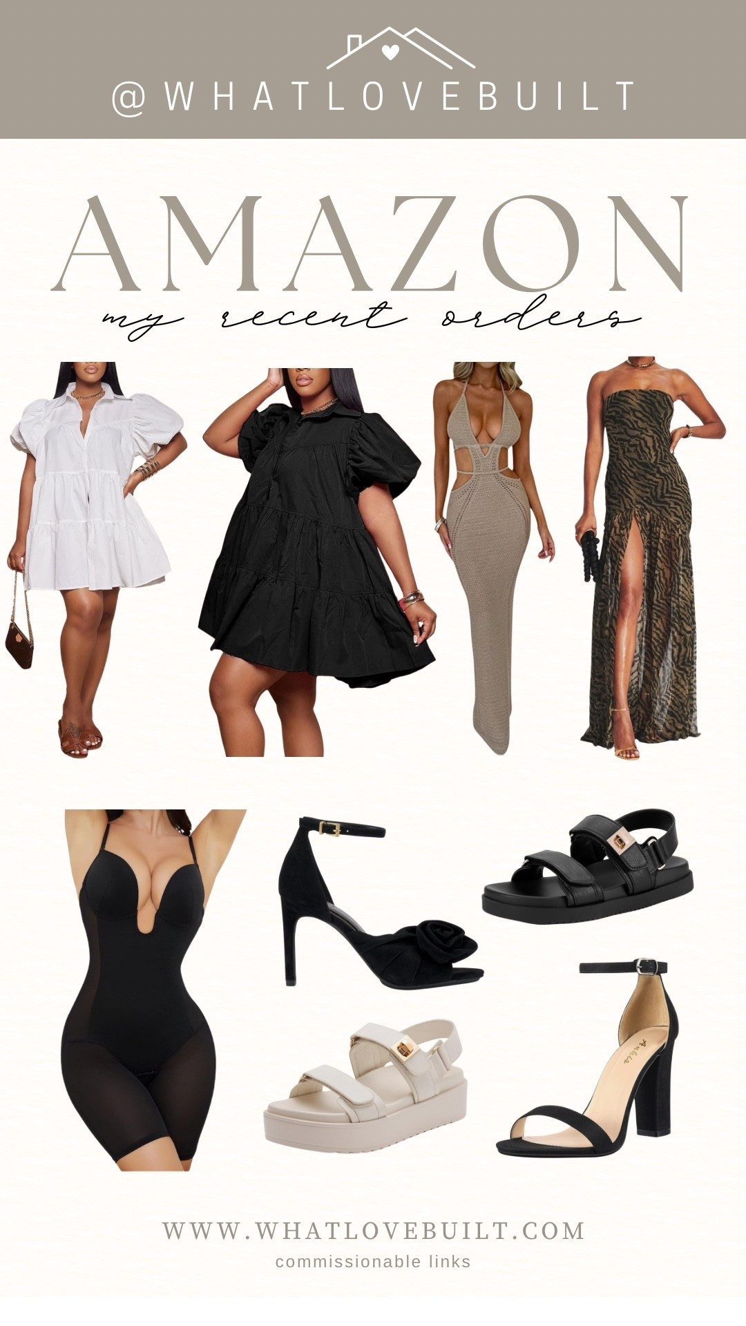 My Recent Amazon Orders

#amazon #clothing #summer #dress #heels #sandals #shoes 

#LTKShoeCrush #LTKTravel #LTKStyleTip