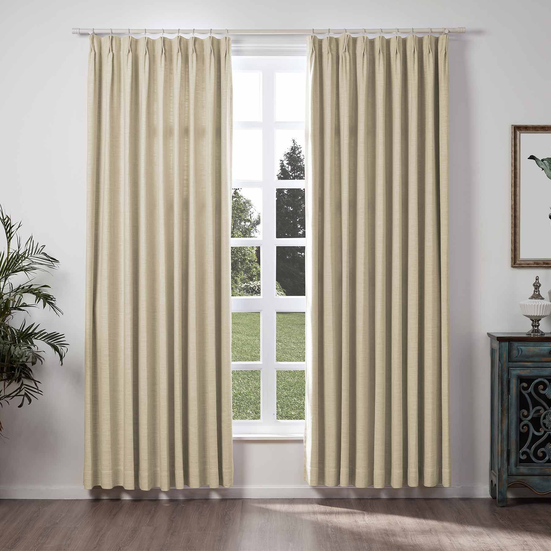 LIZ Polyester Linen Curtain Drapery | TWOPAGES