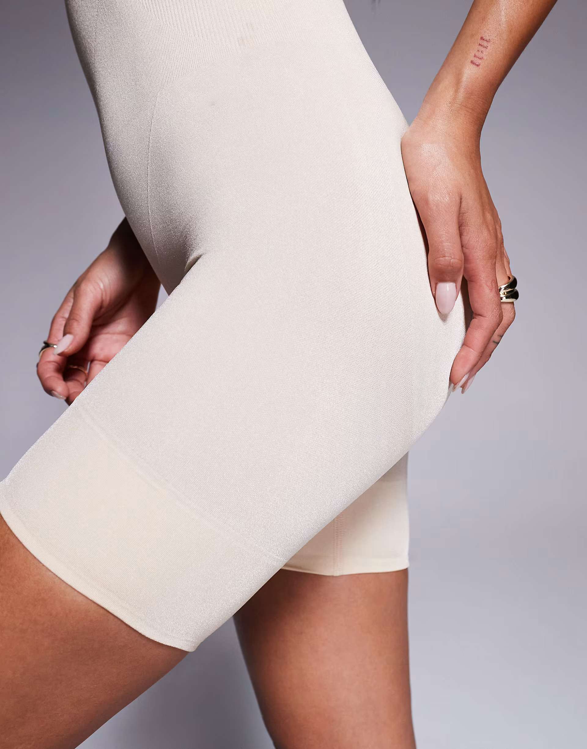 Magic Bodyfashion low back contour shaping bodysuit with short detail in beige | ASOS | ASOS (Global)