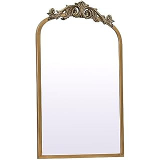 Kate and Laurel Arendahl Traditional Arch Mirror, 24 x 36, Antique Gold, Baroque Inspired Wall De... | Amazon (US)