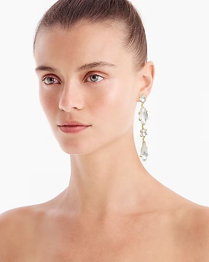 Linear crystal earrings | J.Crew US