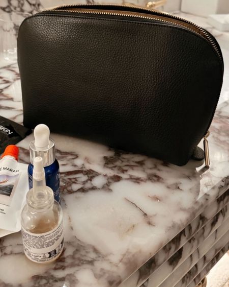 My Cuyana travel set is my favorite bag for toiletries! Linked a few travel favorites as well