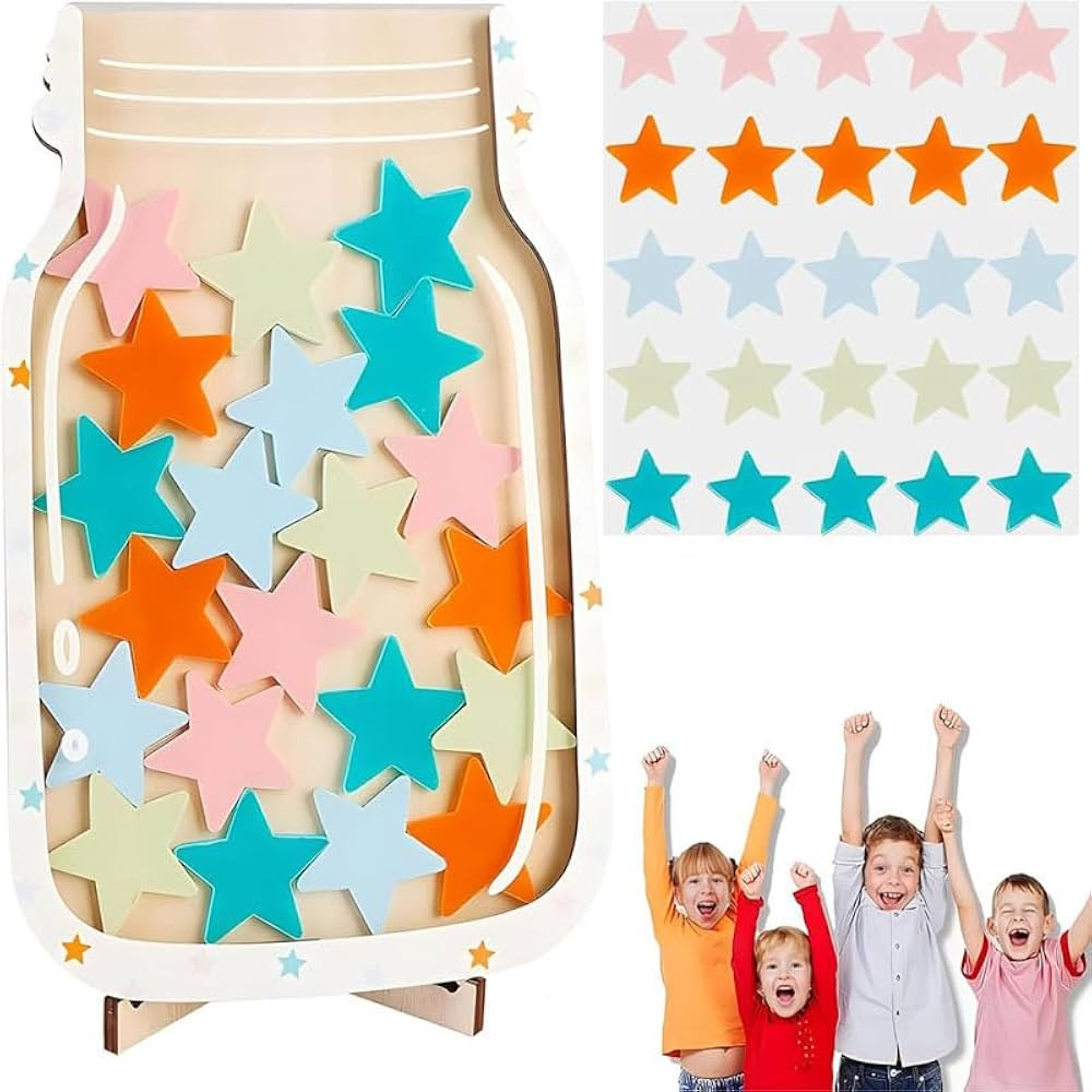 Magnetic Reward Jar,Incentive Jars for Boys Girls,Magnetic Star Reward Jar Classroom, Behavior Ma... | Amazon (US)
