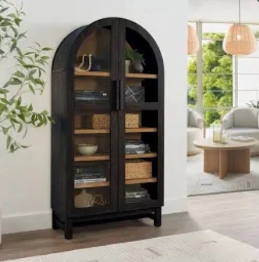 Better Homes & Gardens Juliet Arch Accent Cabinet, Black Finish

#LTKHome