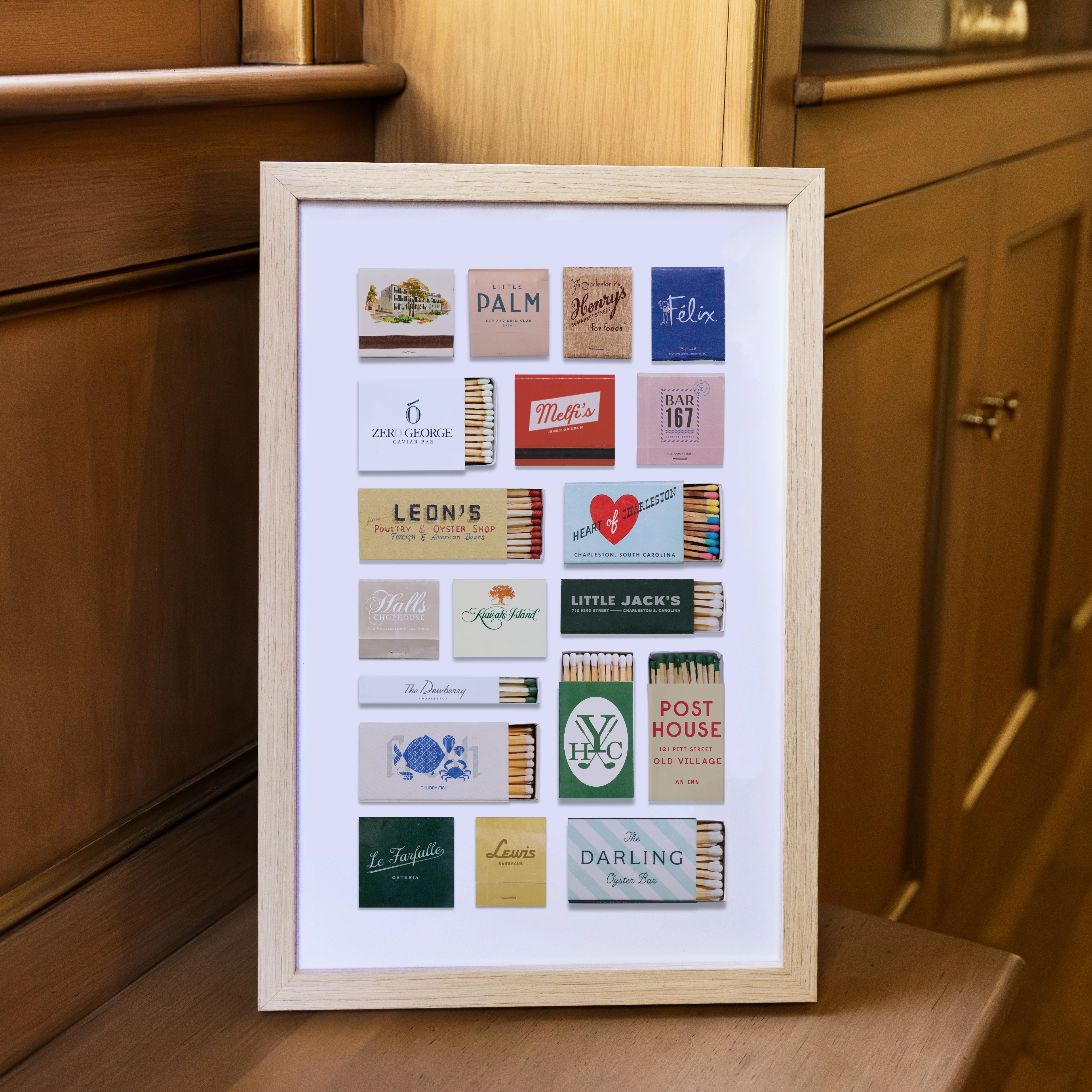 Charleston Collage Matchbook Poster - Unique Charleston Gift - Match South | Match South