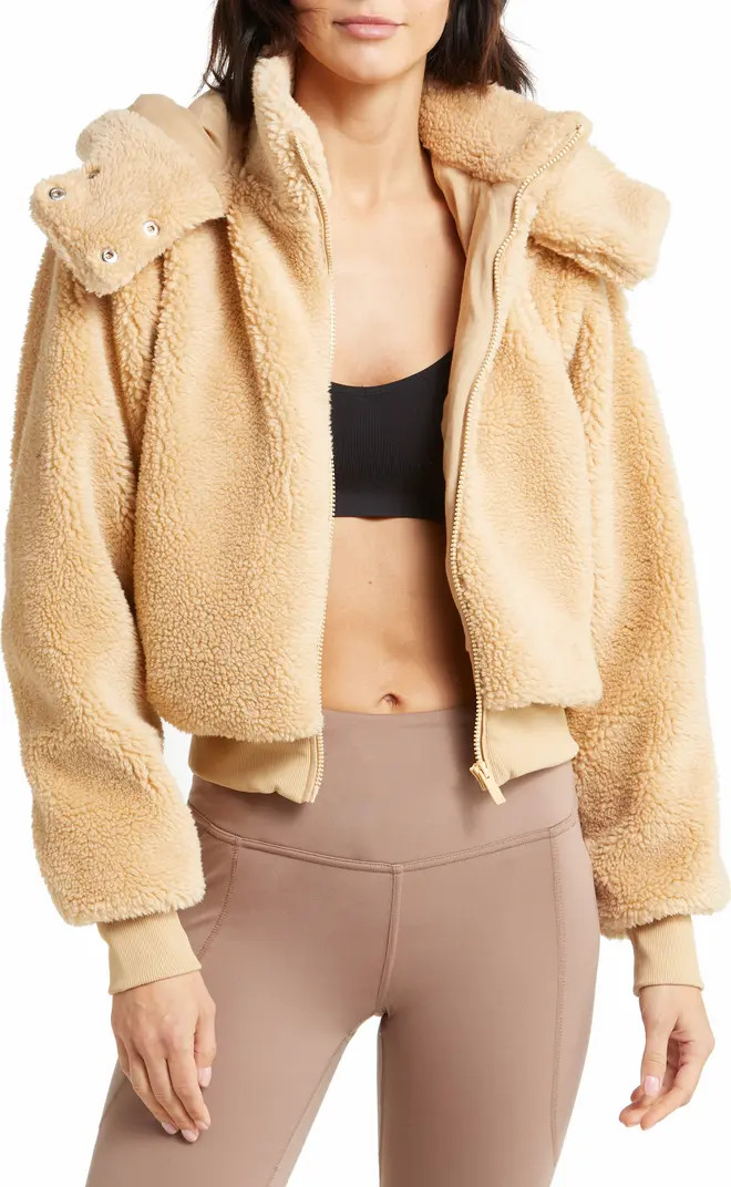 Alo Foxy Removable Hood Fleece Jacket | Nordstrom | Nordstrom