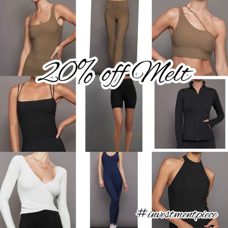 Cult fave leggings, bras, shorts, jumpsuits in more in long lasting melt fabric 20% off with code MELT20 for a limited time @carbon38 #investmentpiece 

#LTKfitness #LTKstyletip #LTKsalealert