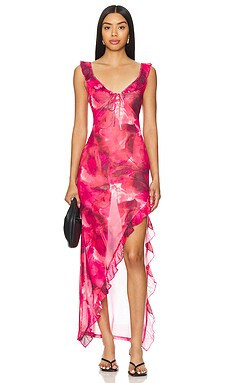MORE TO COME Jaime Sheer Maxi Dress in Pink Multi from Revolve.com | Revolve Clothing (Global)