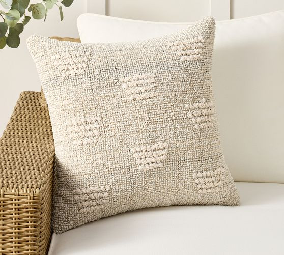 Mauri Textured Outdoor Pillow | Pottery Barn (US)