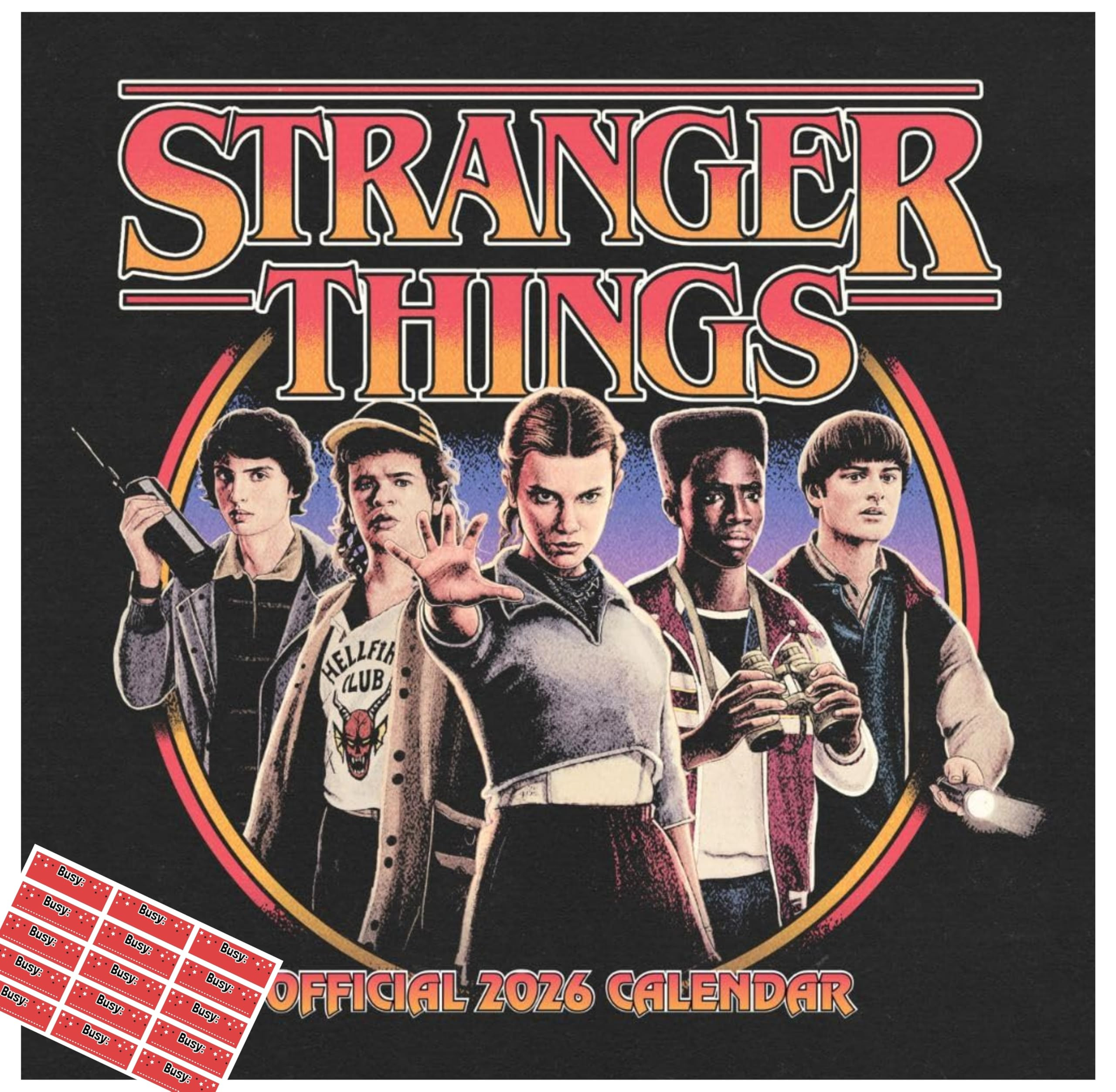 Stranger Things Season 5 Calendar 2026 Official Square Wall Calendar Gift Present with Free Organ... | Amazon (UK)