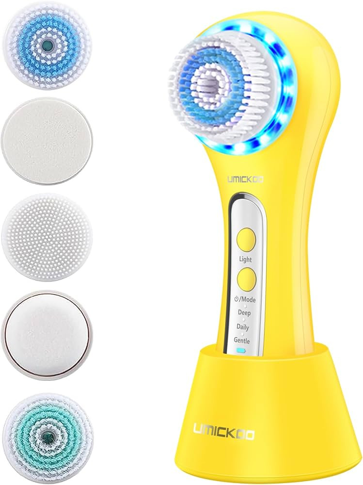 UMICKOO Facial Cleansing Brush,Rechargeable IPX7 Waterproof Face Scrubber with 5 Brush Heads,Face... | Amazon (US)