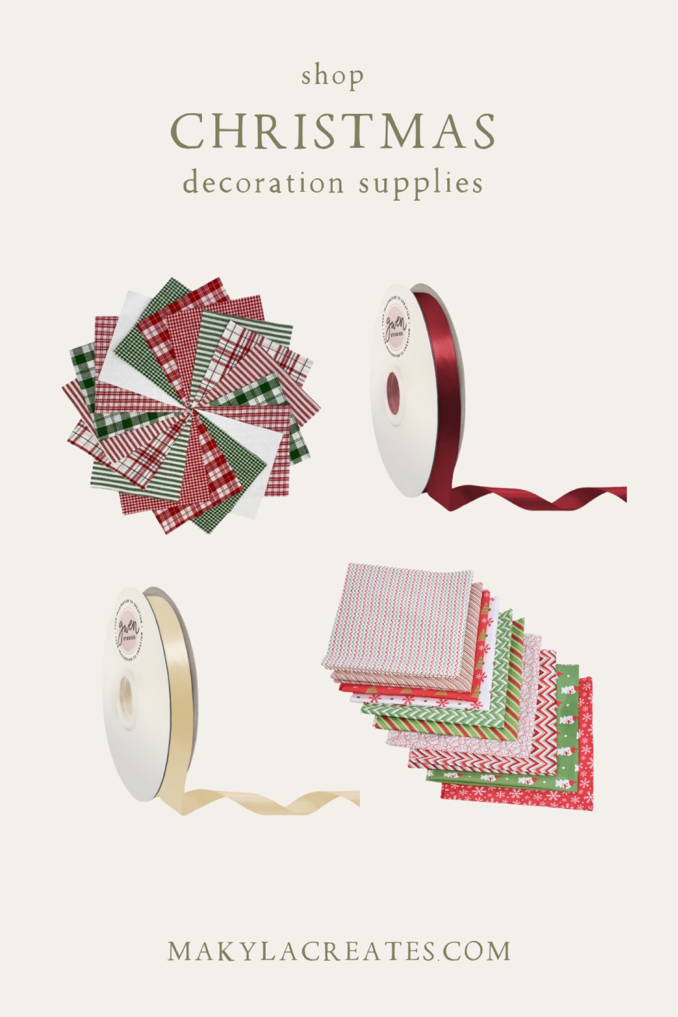 Shop sewing supplies to make homemade diy Christmas decorations for your home this year. Christmas, Christmas diy, sewing, sew Christmas, Christmas crafts, ribbons, fabrics

#LTKSeasonal #LTKHoliday #LTKunder50