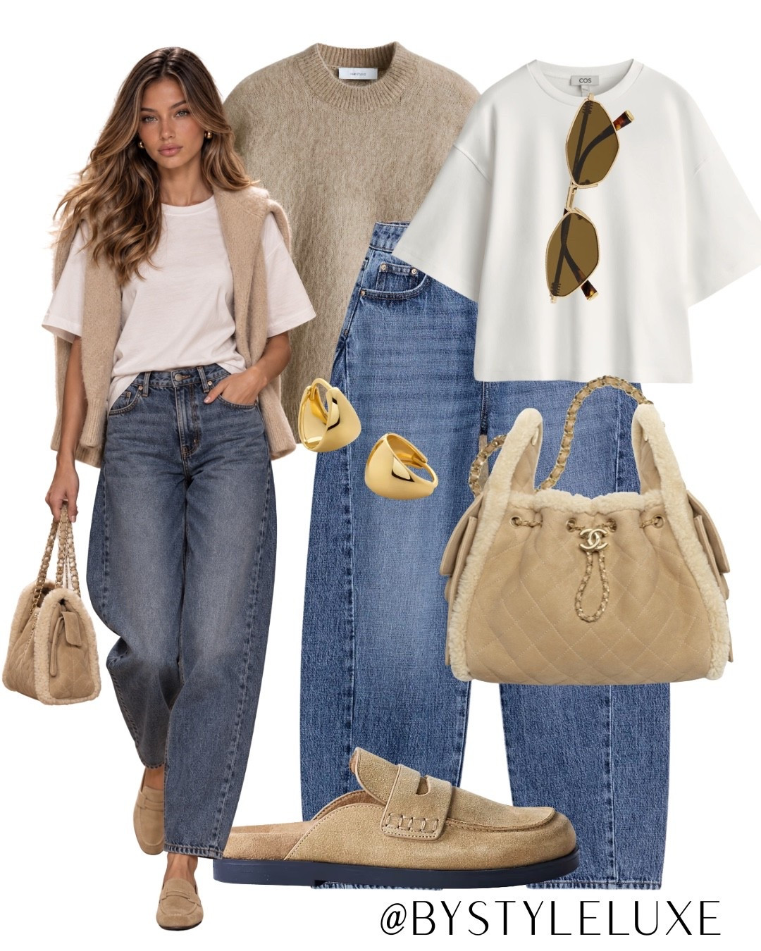 BEIGE - Effortless everyday look eoth a layered beige jumper and blue @Zara jeans look 

#falloutfit #autumnoutfit #jeans

#LTKautumn #LTKjeans #LTKshoes