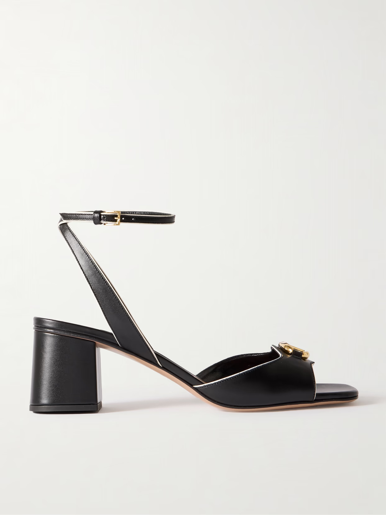 Valentino Garavani - Vlogo Bold 60 Leather Sandals - Black | NET-A-PORTER (US)