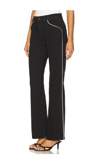 LEVI'S Wedgie Boot Piping Jeans in Black. - size 31 | Revolve Clothing (Global)