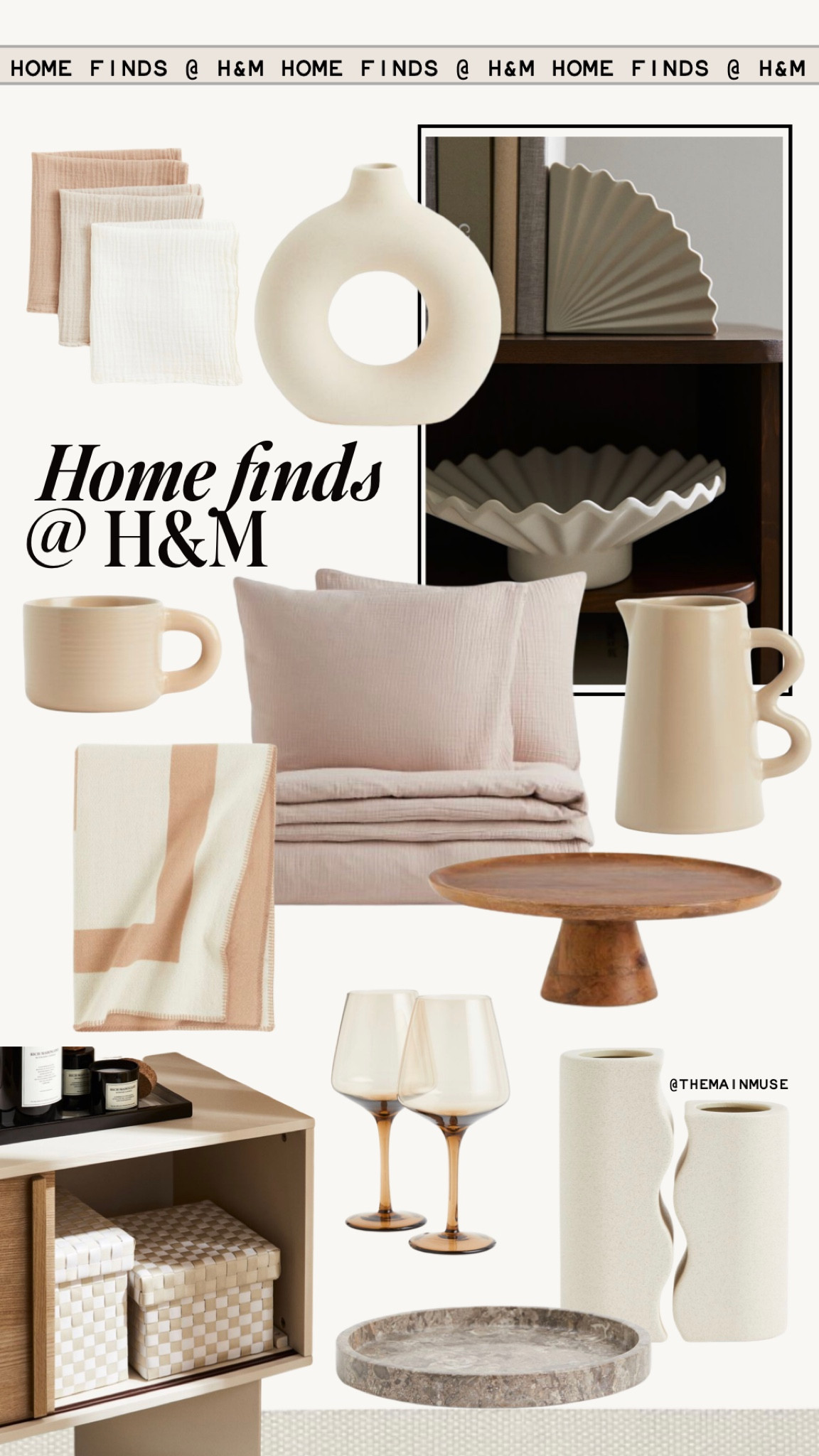 H&M home finds - home decor 

Bedding, home decor, mug, blanket, duvet cover, Amazon favourites, wine glasses,storage boxes, neutral home 

#LTKunder50 #LTKstyletip #LTKFind