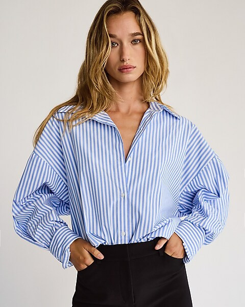 Striped Boyfriend Portofino Shirt | Express