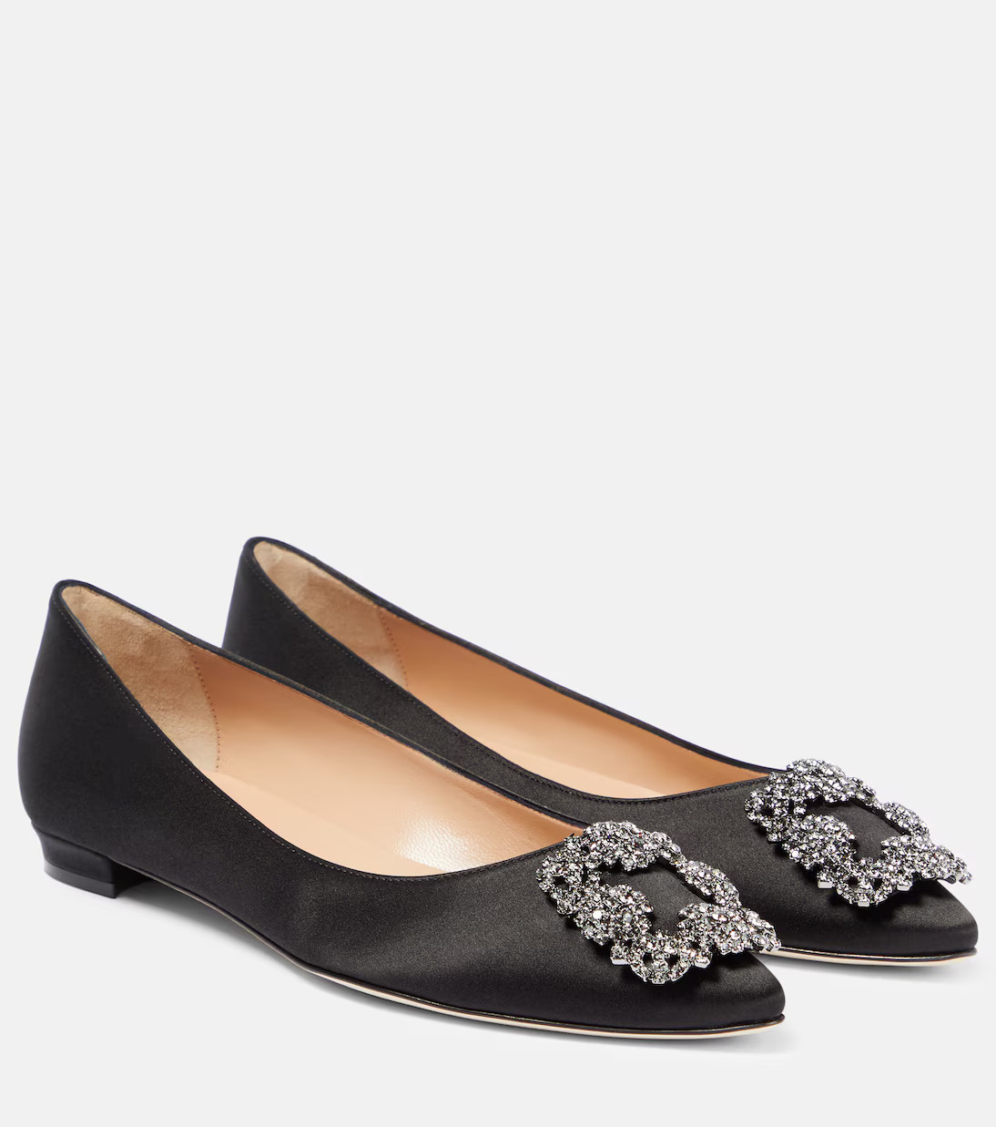 Hangisiflat embellished satin ballet flats | Mytheresa (US/CA)