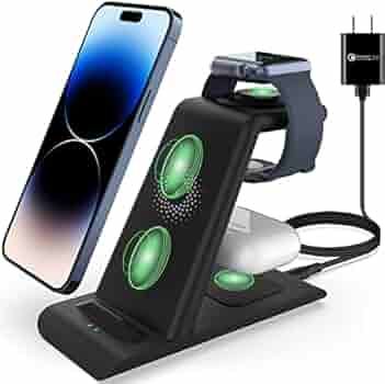 HATALKIN 3 in 1 Wireless Charging Station Compatible for Apple Products Multiple Devices Apple Wa... | Amazon (US)