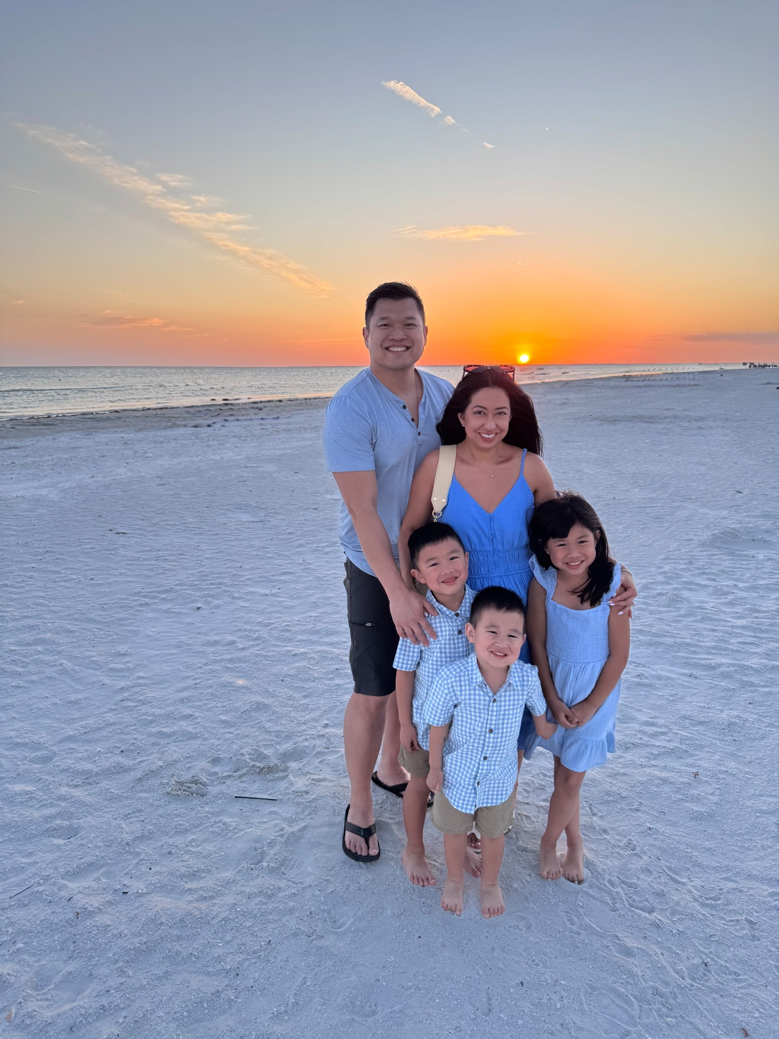 Sunset at the beach 
My dress is old from Nordstrom but linking a similar look from Amazon. 
Girls dress is old target, linking other cute options we also have in similar color!
Boys outfit is target and Walmart  

#LTKTravel #LTKPetite #LTKKids
