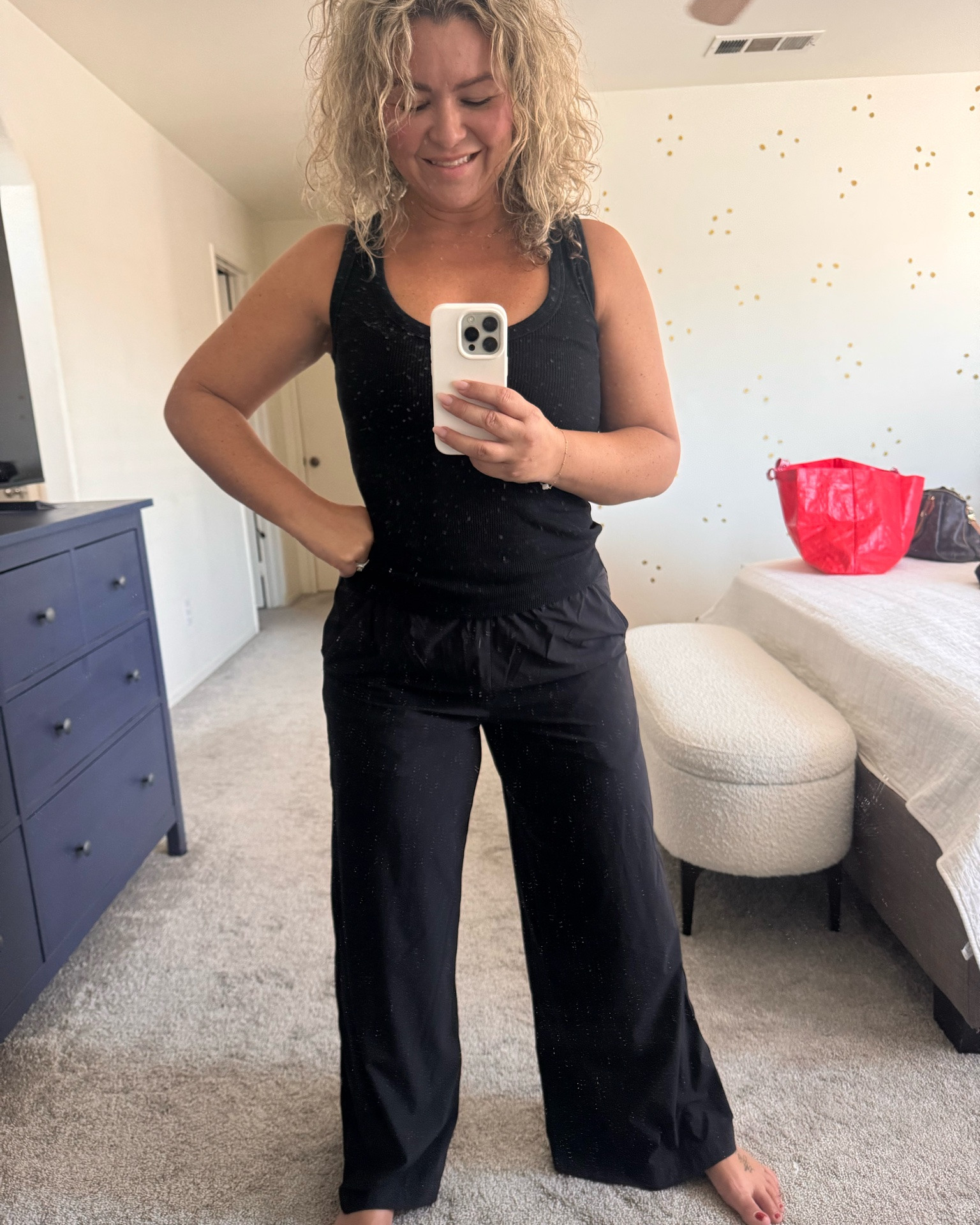 I could literally live in this outfit. 🖤
A classic black tank from Target is one of those closet staples you’ll reach for over and over again. Paired with my Alo windbreaker bottoms, it’s the perfect mix of comfy, sporty, and effortlessly chic.
An easy everyday look you’ll never regret adding to your wardrobe. ✨ Shop the details through my LTK

#LTKOver40 #LTKActive #LTKMidsize