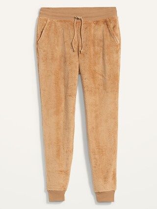 Mid-Rise Cozy Faux-Fur Jogger Sweatpants for Women | Old Navy (US)