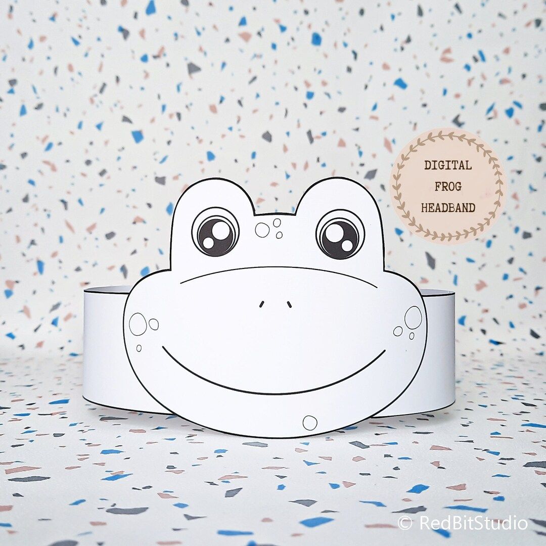 Frog Paper Coloring Crown, Animal Paper Hat for Kids, Instant Download Paper Crown Animals, Digit... | Etsy (CAD)