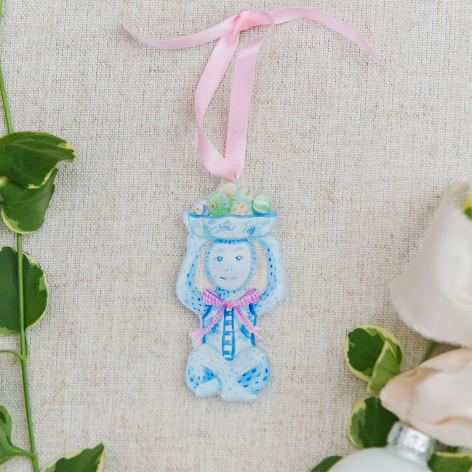 Holiday Chinoiserie Monkey Watercolor Ornament — Simply Jessica Marie | Simply Jessica Marie