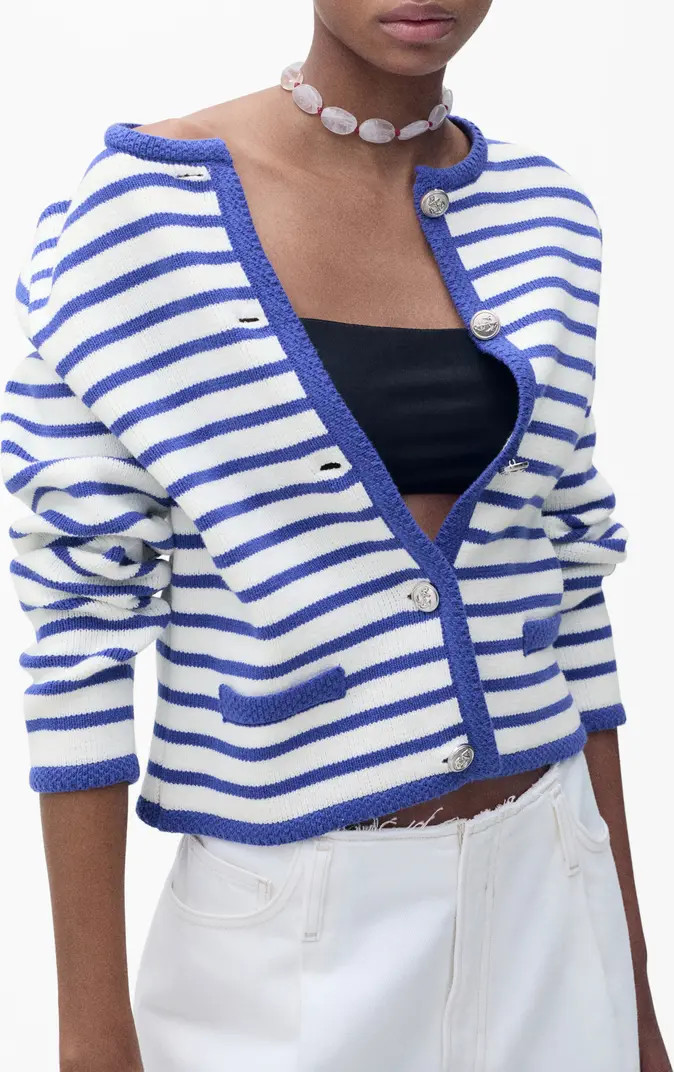 Stripe Cotton Blend Cardigan | Nordstrom