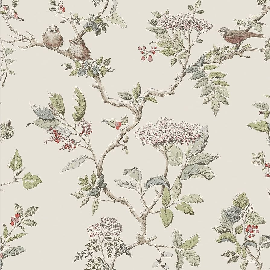 Laura Ashley Elderwood Natural Wallpaper | Amazon (US)