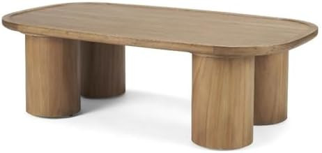 Mercana Tavi Rectangular Natural Brown w/Column Legs Coffee Table | Amazon (US)